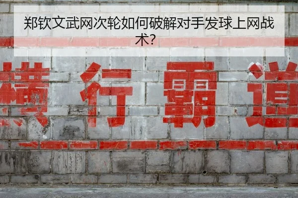 郑钦文武网次轮如何破解对手发球上网战术？